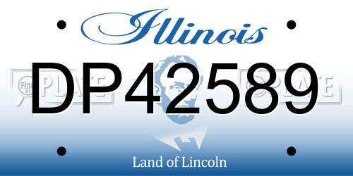 DP42589 Illinois License Plate