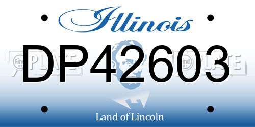 DP42603 Illinois License Plate