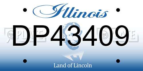 DP43409 Illinois License Plate
