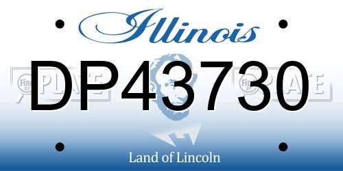 DP43730 Illinois License Plate