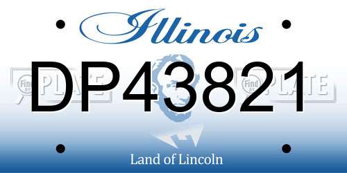 DP43821 Illinois License Plate
