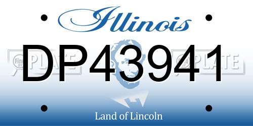 DP43941 Illinois License Plate