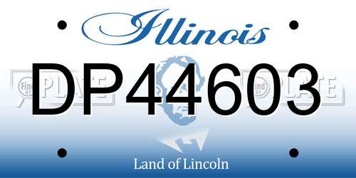 DP44603 Illinois License Plate