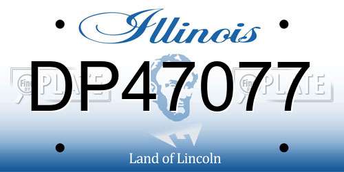 DP47077 Illinois License Plate