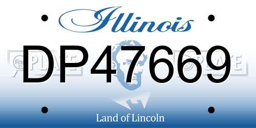 DP47669 Illinois License Plate
