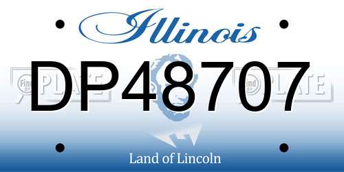 DP48707 Illinois License Plate