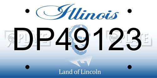 DP49123 Illinois License Plate