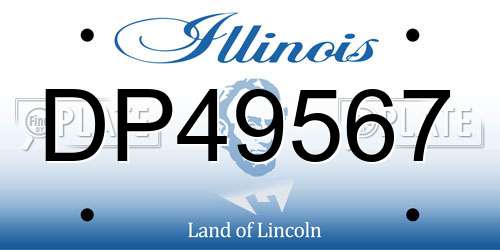 DP49567 Illinois License Plate