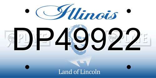 DP49922 Illinois License Plate