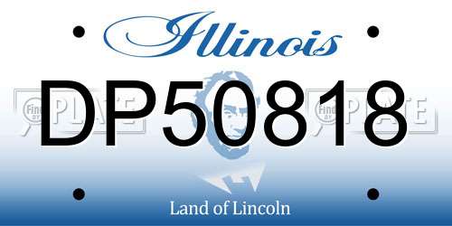 DP50818 Illinois License Plate