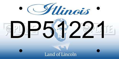 DP51221 Illinois License Plate