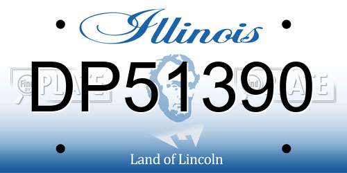 DP51390 Illinois License Plate