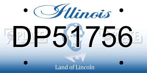 DP51756 Illinois License Plate