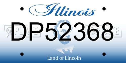 DP52368 Illinois License Plate