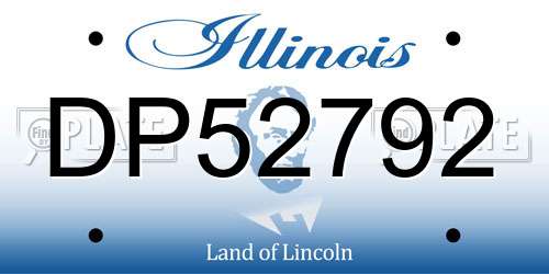DP52792 Illinois License Plate