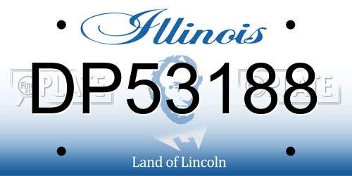 DP53188 Illinois License Plate