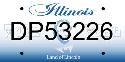 DP53226 Illinois License Plate