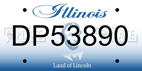 DP53890 Illinois License Plate