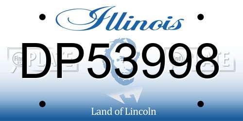 DP53998 Illinois License Plate