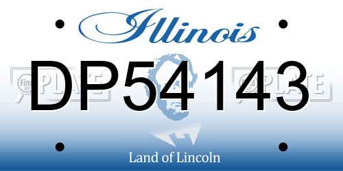 DP54143 Illinois License Plate