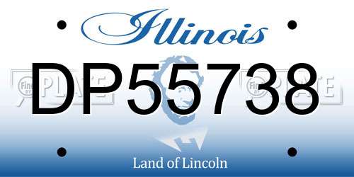 DP55738 Illinois License Plate