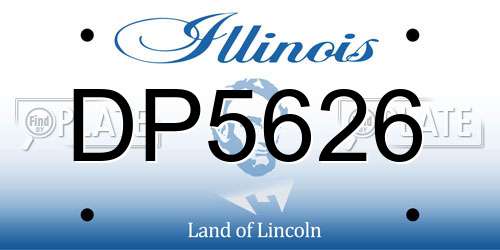 DP5626 Illinois License Plate