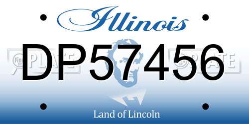 DP57456 Illinois License Plate