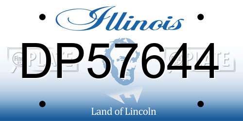 DP57644 Illinois License Plate