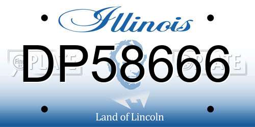 DP58666 Illinois License Plate