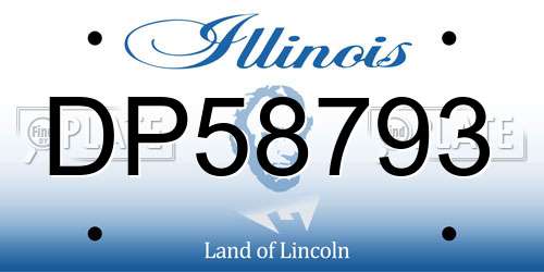 DP58793 Illinois License Plate