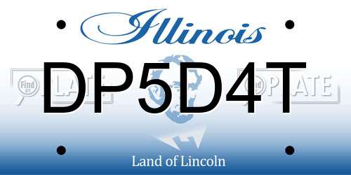 DP5D4T Illinois License Plate