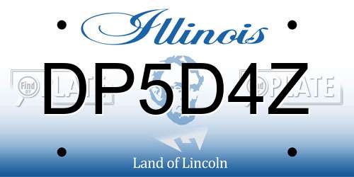 DP5D4Z Illinois License Plate