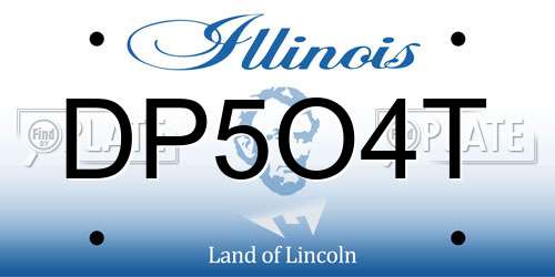 DP5O4T Illinois License Plate