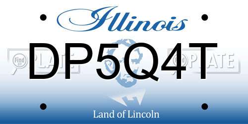 DP5Q4T Illinois License Plate