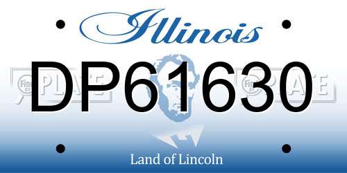 DP61630 Illinois License Plate