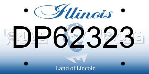 DP62323 Illinois License Plate