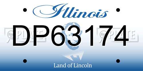 DP63174 Illinois License Plate