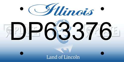DP63376 Illinois License Plate