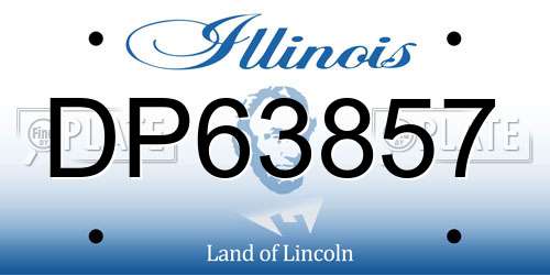 DP63857 Illinois License Plate