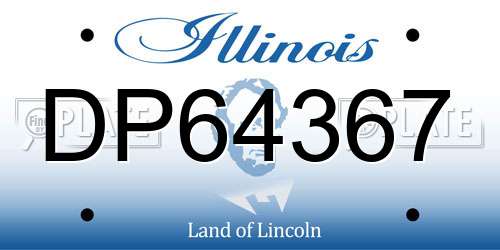 DP64367 Illinois License Plate
