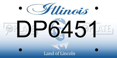 DP6451 Illinois License Plate