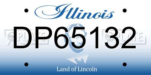 DP65132 Illinois License Plate