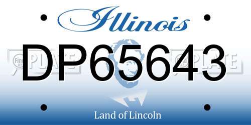 DP65643 Illinois License Plate