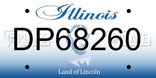 DP68260 Illinois License Plate