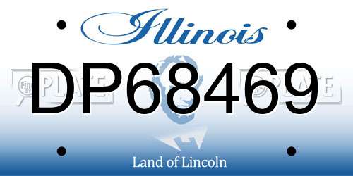 DP68469 Illinois License Plate