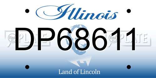 DP68611 Illinois License Plate