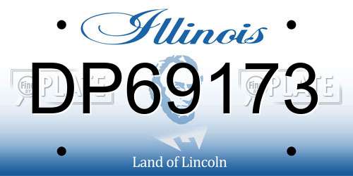 DP69173 Illinois License Plate