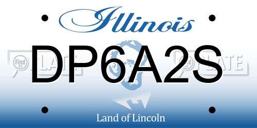 DP6A2S Illinois License Plate