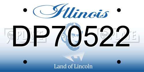 DP70522 Illinois License Plate