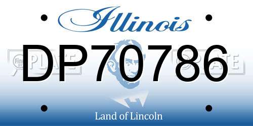 DP70786 Illinois License Plate